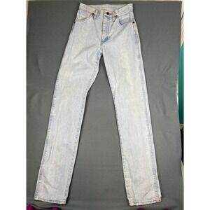 Wrangler 80s Straight Leg Jeans Vintage Western Boho Light Wash Cotton W28 x L36